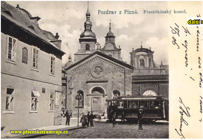 Tramva u Františkánského kostela
